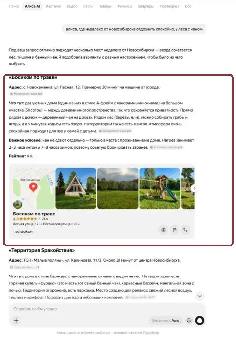 Алиса: подробности о доме