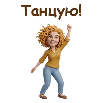 Стикер «Танцую»